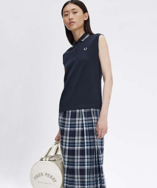 FREDPERRY フレッドペリー　ノースリーブポロ　ネイビー FRED PERRY 「FRED PERRY」 ノースリーブポロシャツ 10 ネイビー