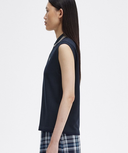 FRED PERRY 「FRED PERRY」 ノースリーブポロシャツ 10 ネイビー
