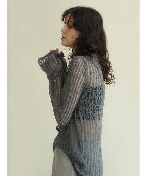 ニット セーター Mohair touch low gauge knit cardigan レディース FIKA. ニット セーター Mohair touch low gauge knit cardigan