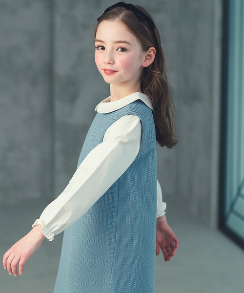 DRESCCO（ドレスコ） ワンピース ブルーグレーワッフルノースリーブ