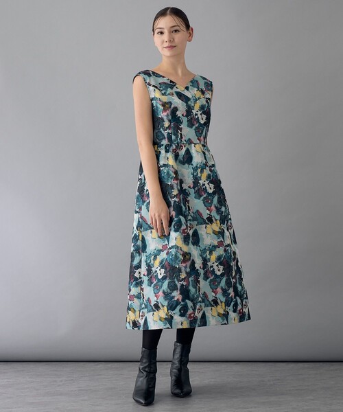 ANAYI（アナイ） ワンピース オーロラジャガードVネック ワンピース
