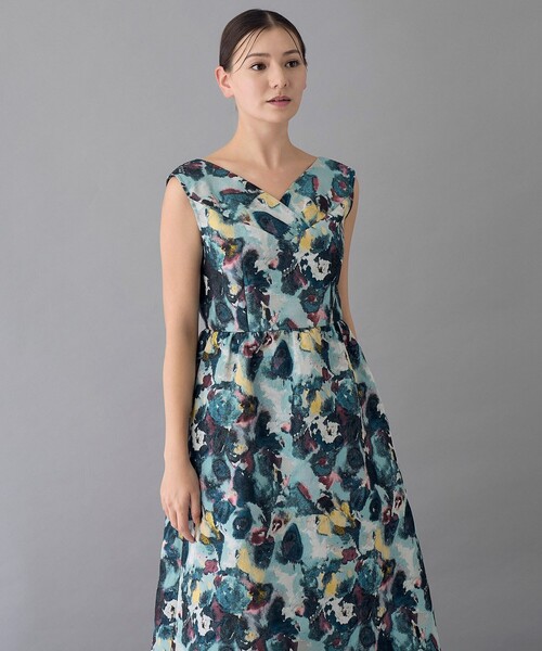 ANAYI（アナイ） ワンピース オーロラジャガードVネック ワンピース