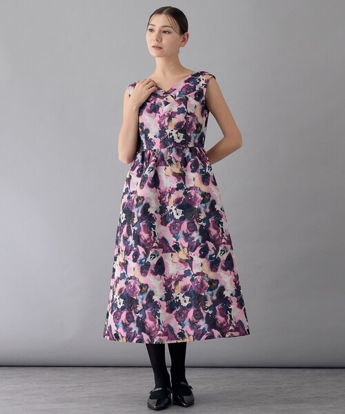 ANAYI（アナイ） ワンピース オーロラジャガードVネック ワンピース