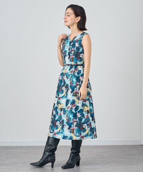 ANAYI（アナイ） ワンピース オーロラジャガードVネック ワンピース