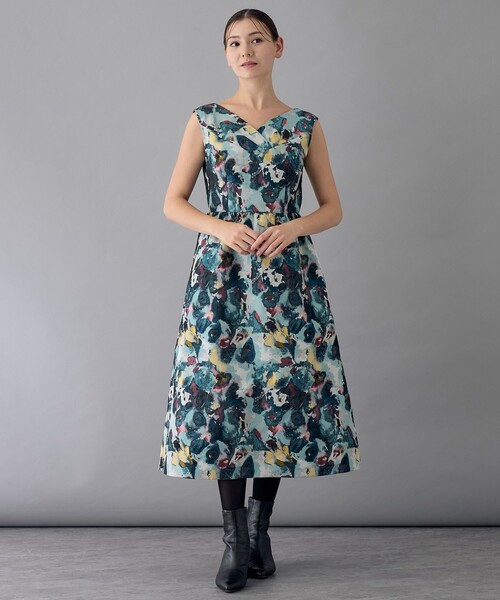 ANAYI（アナイ） ワンピース オーロラジャガードVネック ワンピース