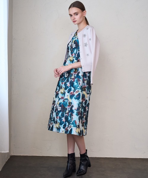 ANAYI（アナイ） ワンピース オーロラジャガードVネック ワンピース