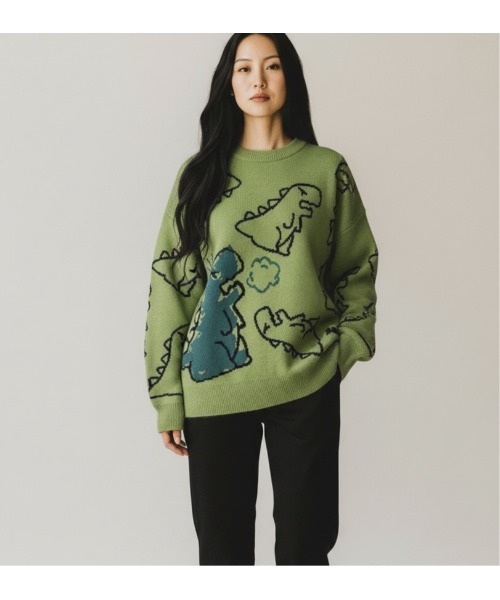 Sakka セーター ニット 恐竜柄 ニット メンズ レディース : ZOZOTOWN