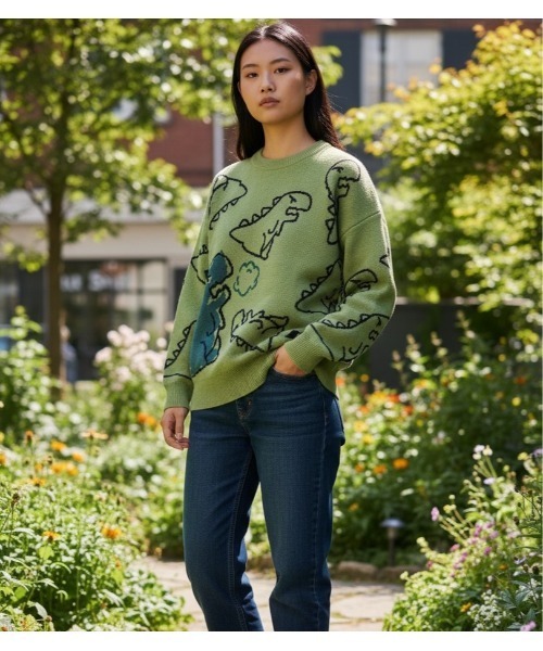 Sakka セーター ニット 恐竜柄 ニット メンズ レディース : ZOZOTOWN