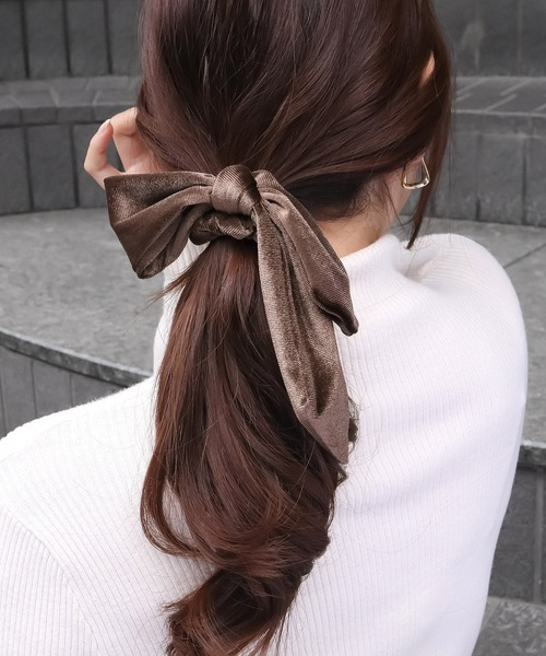 blackdia ocean（ブラックダイヤオーシャン） シュシュ ベロアリボン