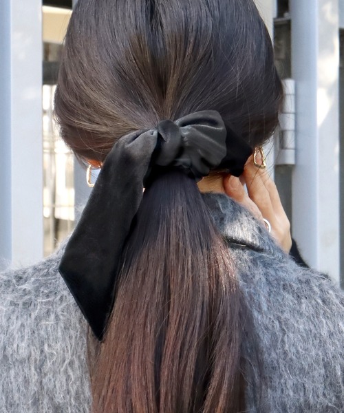 blackdia ocean（ブラックダイヤオーシャン） シュシュ ベロアリボン