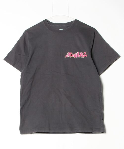 「X-girl」 半袖シャツ M グレー レディース X-girl 「X-girl」 半袖Tシャツ S グレー レディース : ZOZOTOWN