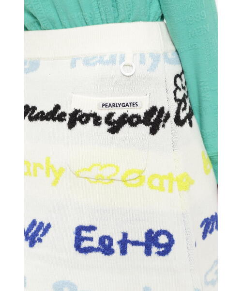 【新品タグ付き】PEARLY GATES PGロゴ ニットスカート サイズ2 PEARLY GATES（パーリーゲイツ） スカート 「PEARLY GATES」天竺×ロゴ