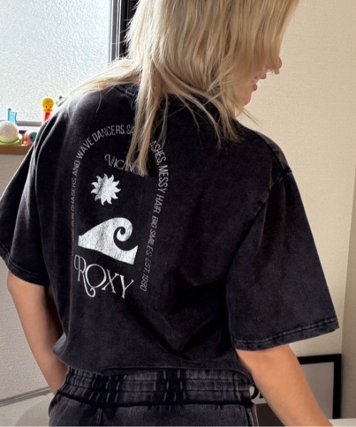 tシャツ VACANCES TEE /ロキシーバックプリントクロップド丈Tシャツ レディース