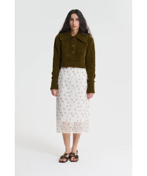 【日本入手困難】Deconstructed chevron midi-skirt スカート TOKYO BASIC フレアスカート 接触冷感 ロング レディース 40代