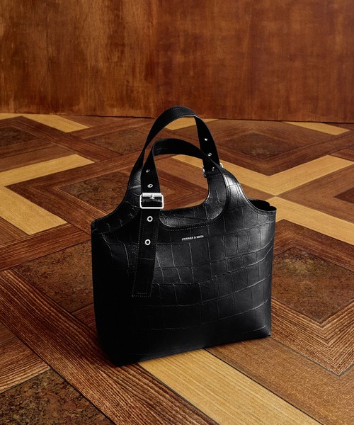 CHARLES ＆ KEITH トートバッグ Liv リブ クロックエフェクト