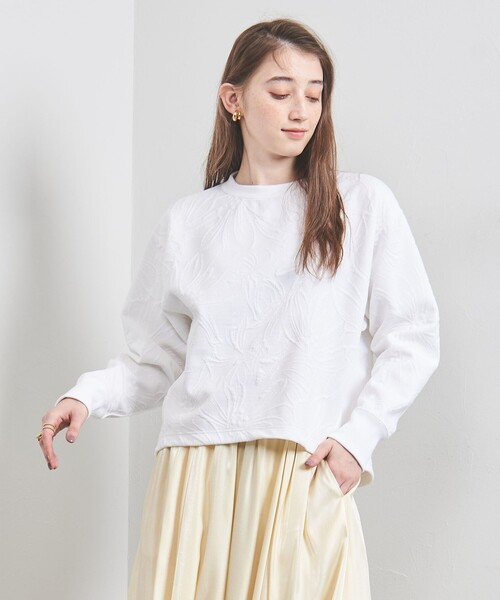 新品　ボタニカルジャカード プルオーバー　トレーナー　スウェット　日本製 UNITED ARROWS トレーナー スウェット BOTANY ジャガード プル
