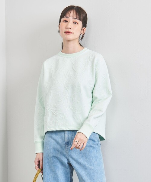 新品　ボタニカルジャカード プルオーバー　トレーナー　スウェット　日本製 UNITED ARROWS トレーナー スウェット BOTANY ジャガード プル