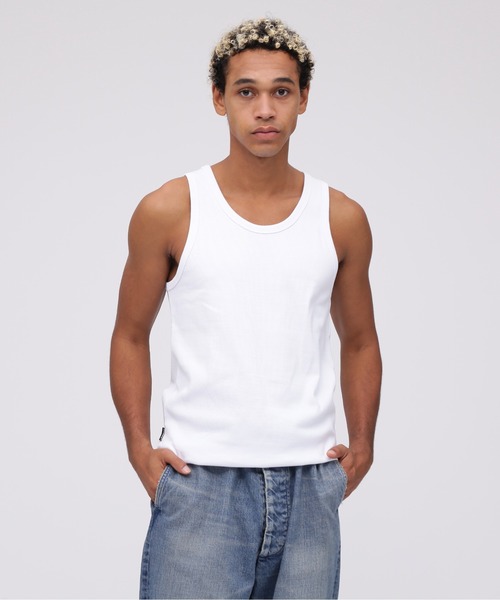 リブ付きルレックスタンクトップ AVIREX tシャツ 「DAILY/デイリー」RIB TANK TOP / デイリー