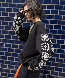 niko and…（ニコアンド） トレーナー スウェット クロシェコンビプル