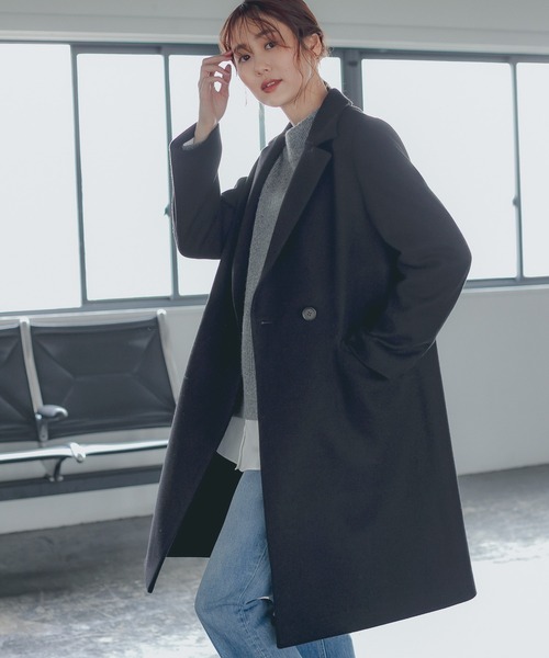 GLOBAL WORK（グローバルワーク） チェスターコート LARGE ブラック