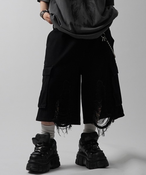 kolor 25SS カーゴパンツ ジーンズ 25SS「MAROCORE SELECT」クラッシュデニム カーゴ