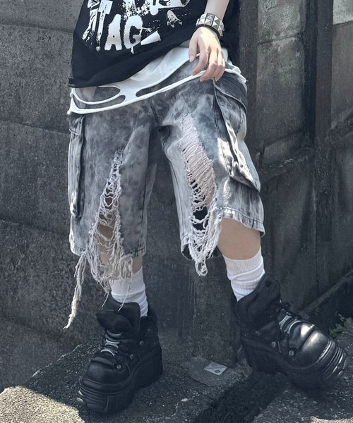 独特の上品 ジーンズ 25SS「MAROCORE SELECT」クラッシュデニム カーゴ パンツ