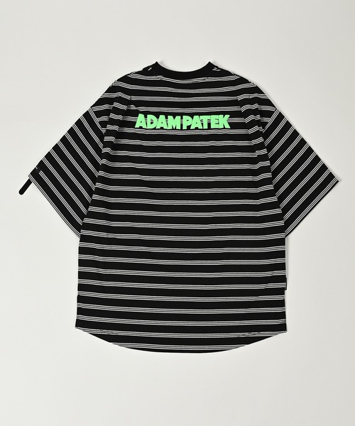 tシャツ ADAMPATEK/rounded border short sleeve T/プリント入りラウンドボーダーTシャツ/AP2514011 レ ADAM PATEK tシャツ ADAMPATEK/rounded border short sleeve T