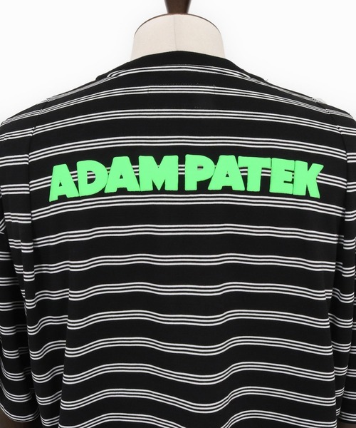 tシャツ 「ADAMPATEK/アダムパテック」rounded border short sleeve T/プリント入りラウンドボーダーTシャツ レデ ADAM PATEK tシャツ ADAMPATEK/rounded border short sleeve T