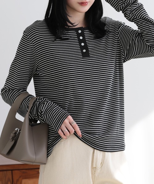 SUNFLOWER EIGHT（サンフラワーエイト） tシャツ 2wayヘンリーネック