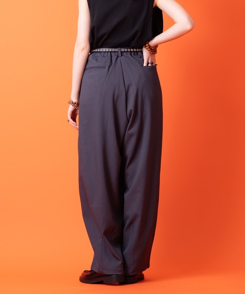 【日本未入荷】2色 ツータック ワイド スラックス SINSS スラックス Wide tapered two tuck slacks / ワイド