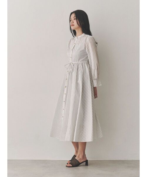【DINT】♡シャツワンピース♡ TONAL ワンピース シアーストライプシャツワンピース : ZOZOTOWN