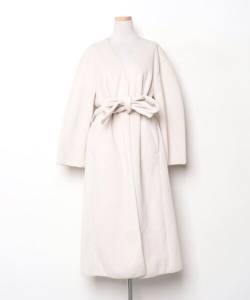 【未使用、タグ付き】FRAIＩ.Dのベージュ⭐︎ノーカラーコート FRAY I.D（フレイ・アイディー） ノーカラーコート ONE SIZE ベージュ