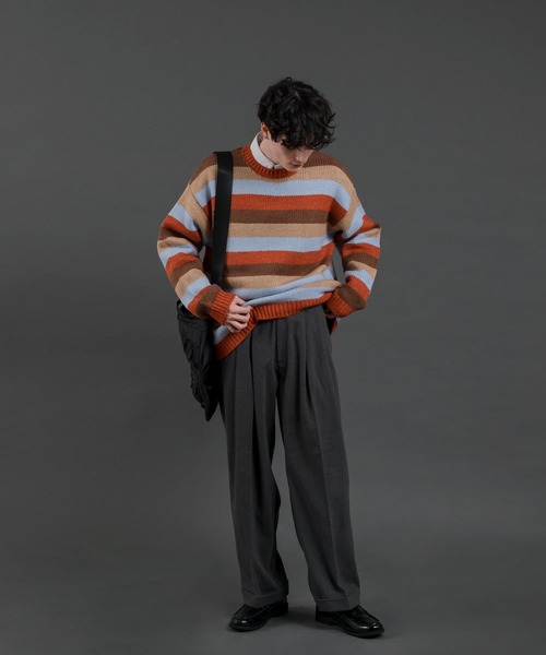 「MUHET」 長袖ニット MEDIUM ブラウン レディース_画像9