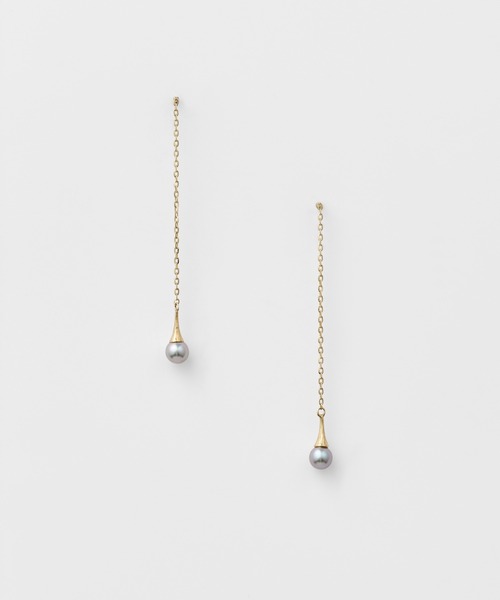 agete（アガット） ピアス K10パールロングピアス レディース