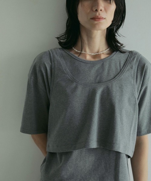 tシャツ anuke Layered Cut T-shirts 62510623 レディース
