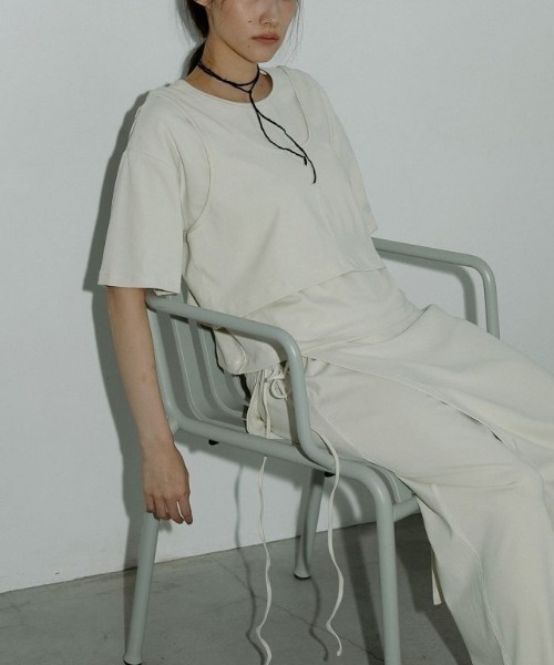 【SALE】　anuke　Layered Cut T-shirts　62510623 ànuke online store（アンヌーク） / Layered Cut T