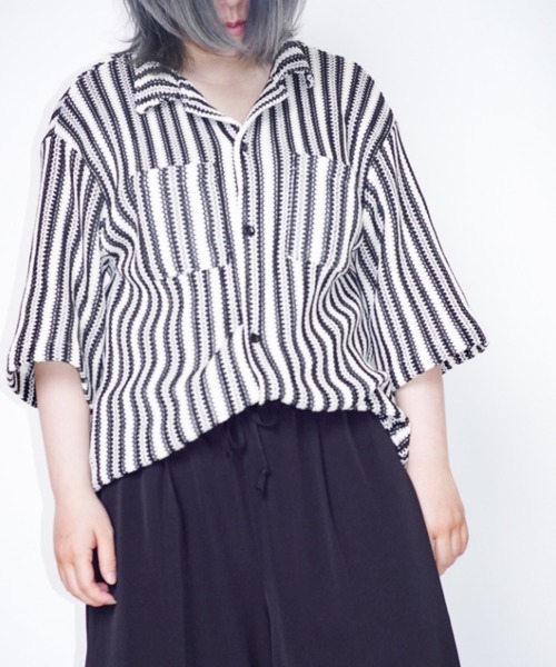 ブラウス シャツ Z)「BLINGLEADS」KNIT SHIRT 1/ABM21979 レディース メンズ