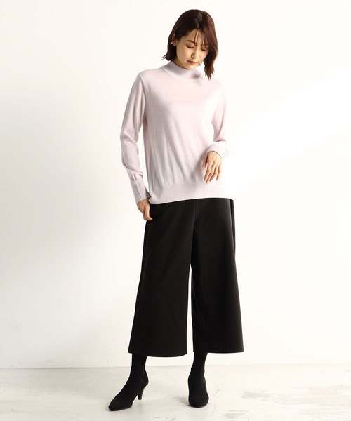 「A/C DESIGN BY ALPHA CUBIC」 長袖ニット LL レッド レディース_画像8