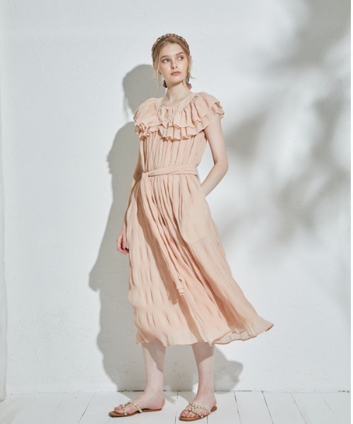 ERADIE（エラディエ） ワンピース Border Pleated Long one-piece