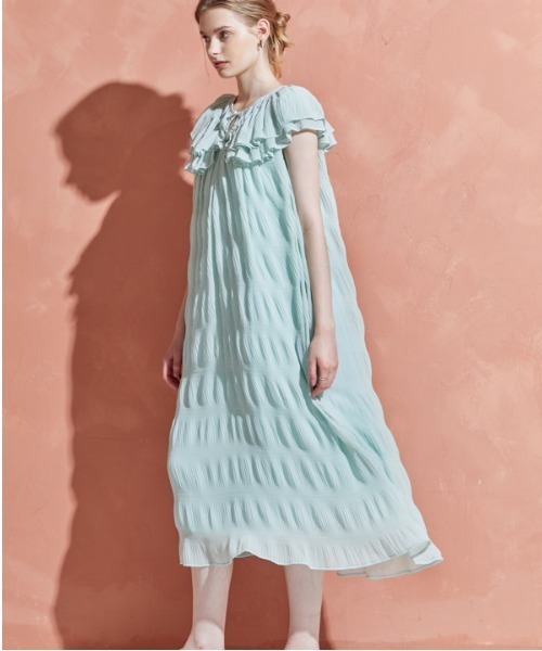 ERADIE（エラディエ） ワンピース Border Pleated Long one-piece