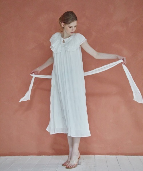 ERADIE（エラディエ） ワンピース Border Pleated Long one-piece