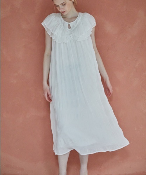 ERADIE（エラディエ） ワンピース Border Pleated Long one-piece
