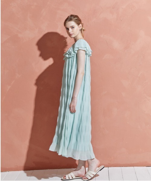 ERADIE（エラディエ） ワンピース Border Pleated Long one-piece