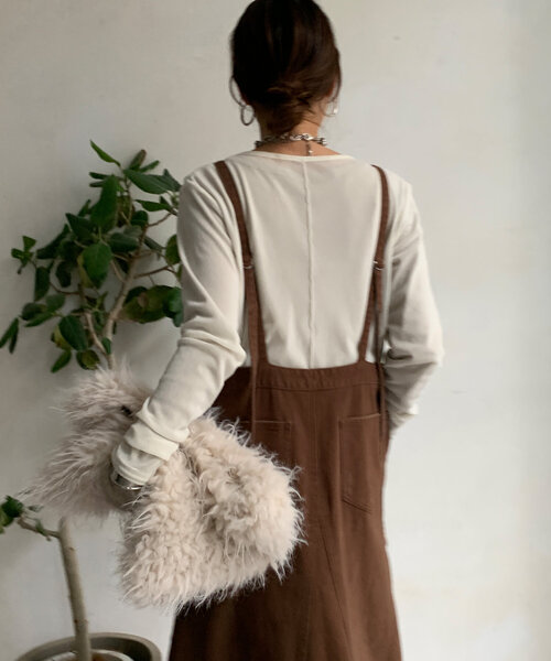 [DouDou] комбинезон юбка 36 Brown женский 