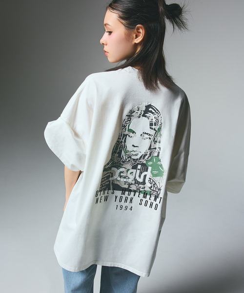 X-girl エックスガール COLLAGE CAMO FACE S/S BIG TEE DRESS コラージュカモ フェイス 半袖 ビッグT ドレス 105253041004 / 2025SUMMER / X-girl ワンピース COLLAGE CAMO FACE S/S BIG TEE DRESS