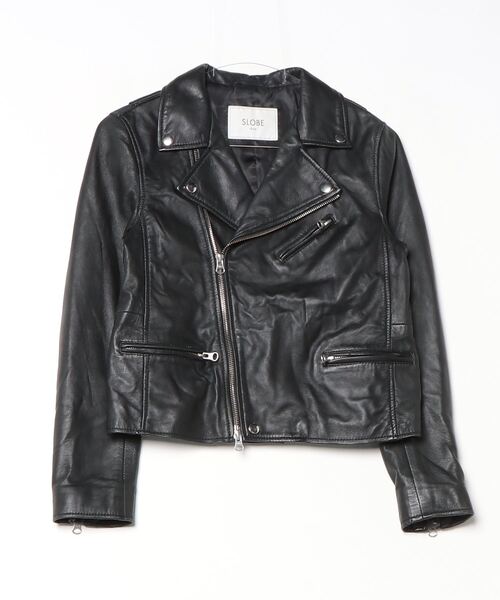 スローブイエナ　ライダースジャケット レディース 黒 SLOBE IENA（スローブイエナ） ライダースジャケット 36 ブラック