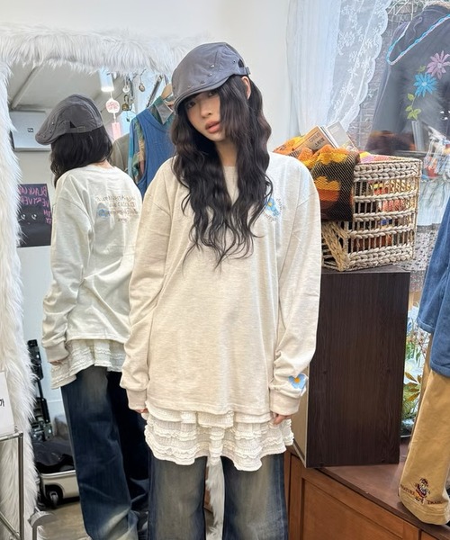 DAYDAY seoul tシャツ フラワーロゴ L/S Tシャツ レディース