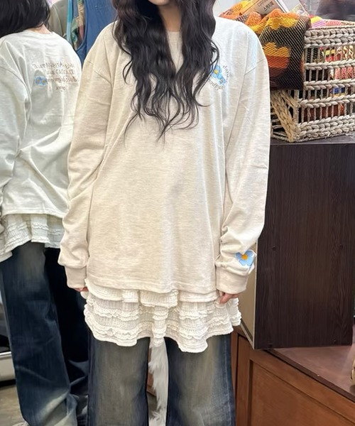 DAYDAY seoul tシャツ フラワーロゴ L/S Tシャツ レディース