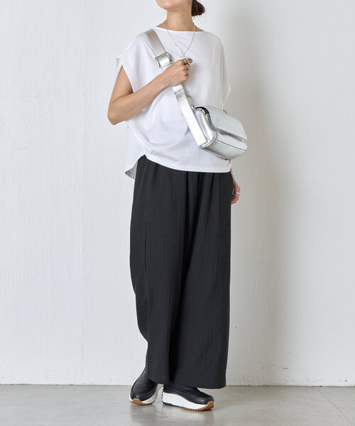 BEARDSLEY パンツ サッカーチェックバギーパンツ レディース