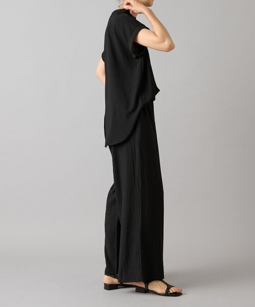 新品 BEARDSLEY トロミジャージーバギーパンツ （ブラック） 新品 BEARDSLEY トロミジャージーバギーパンツ （ブラック